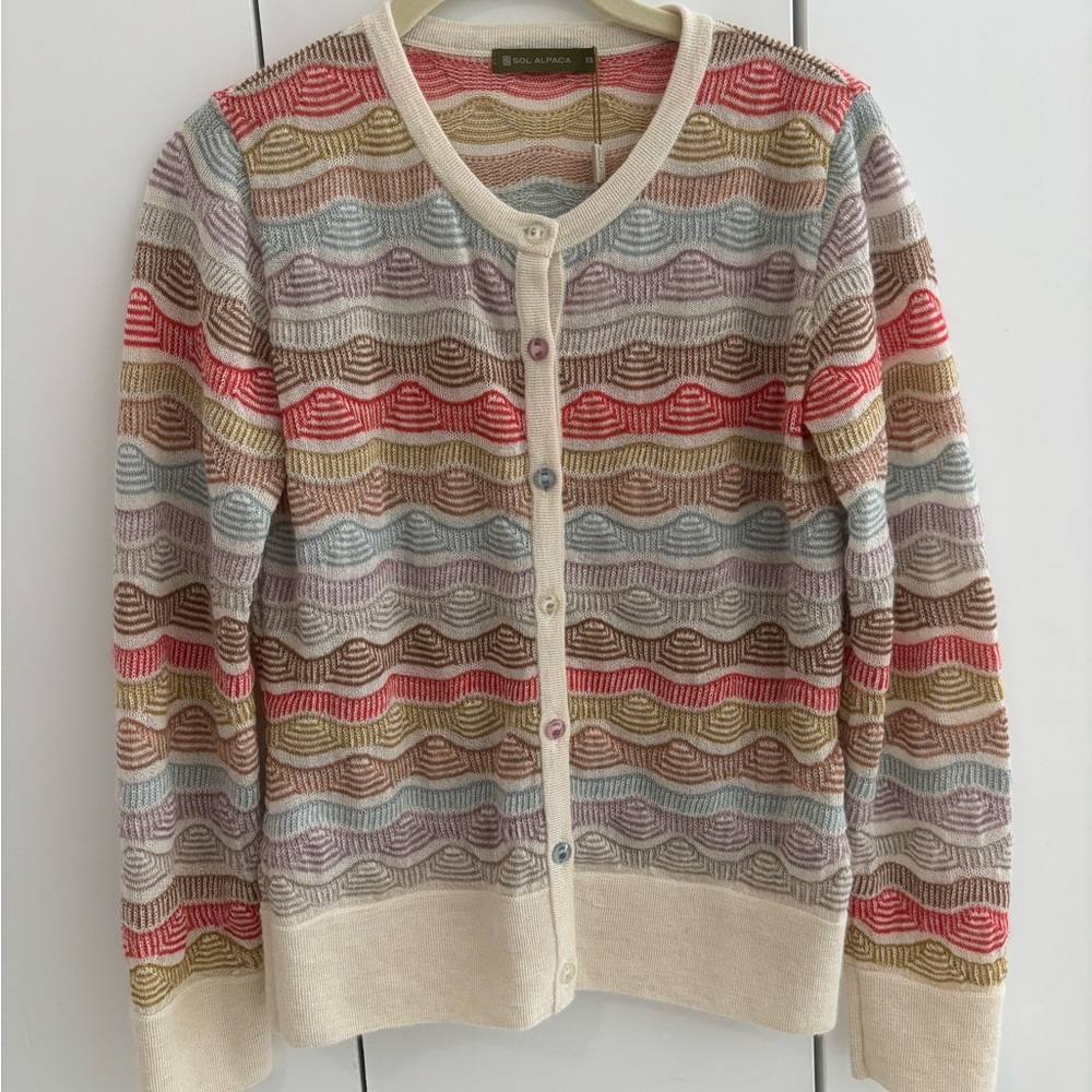 Sol alpaca baby alpaca thin cardigan